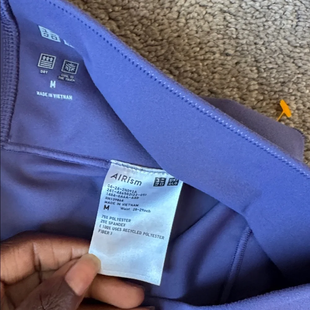 Uniqlo Purple Bike Shorts Activewear Workout Stretch SIZE M